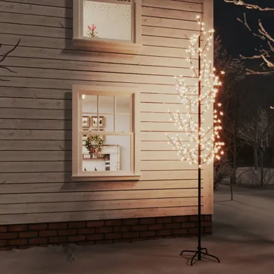Zdjęcie produktu dla The Living Store Drzewo LED z kwiatami wiśni Ciepła biel 368 diod LED 300 cm