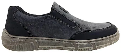 Imagen del producto de Zapatos de hombre Rieker, tipo pantufla, color gris, para uso casual
