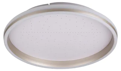Produktbild von Deckenleuchten - LED / CCT Deckenleuchte "METEOR" inkl. Meteorlicht Ø: 47,2cm, Deckenlampe im Modern Style, aus Metall in weiß, 7,5 cm hoch, Ø 47,2 cm, inkl. LED – dimmbar – CCT-Wechsler – Nachtlichtfunktion – Timerfunktion – Fernbedienung – mit Kristalleffekt