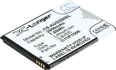 Produktbild von TECHTEK Akku Kompatibel mit [Asus] G500TG, Live Dual SIM, Z00VD, ZC500TG, ZenFone Go 5.5, ZenFone Go 5.5 Dual SIM Ersetzt C11P1506
