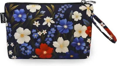 Produktbild von Klein Make-up Organizer für Damen - Reisekoffer - Dreifarben-Blumenstrauß