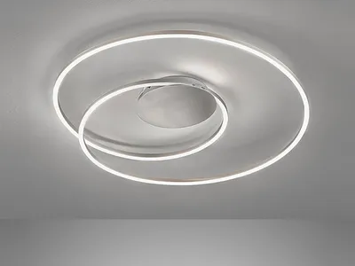 Produktbild von LED Deckenleuchte Silber rund mit Fernbedienung dimmbar & Tageslicht, Ø49cm groß