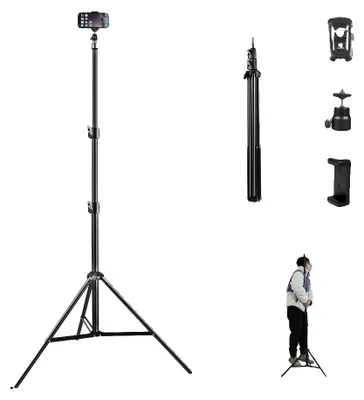 Immagine prodotto di Treppiede fotografico, regolabile in altezza, design leggero, nuovo, 1,9 m