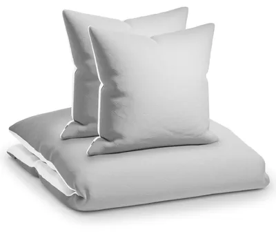 Produktbild von sleepwise Bettwäsche 140x200 Sommer Bettwäsche 2tlg- , Traumhaft Weich, Atmungsaktiv, Bügelfrei & Knitterfrei - Bettbezug Set aus gebürsteter Mikrofaser mit 65x65cm Kissenbezug, Blau/ Grau