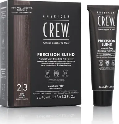 Produktbild von American Crew CLASSIC: PRECISION BLEND Natural Gray Coverage 2-3 Dark 3 x 40 ml