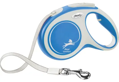 Produktbild von flexi COMFORT Gurt - blau - 5 m