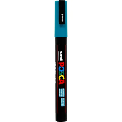 Produktbild von POSCA uni PC-3M, 1 Stück(e), Grün, Rundspitze, Schwarz, Grün, Polyester, Polypropylen (PP), 0,9 mm