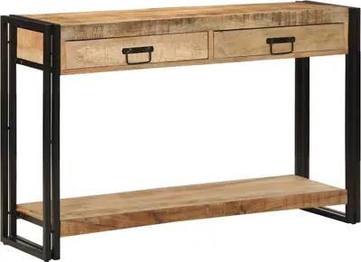 Zdjęcie produktu dla vidaXL Konsola z półką brązowa 120 x 33 x 75 cm lite drewno mango