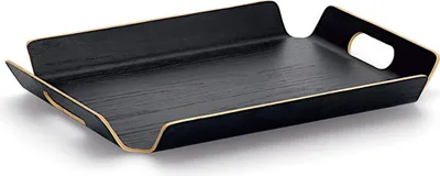 Produktbild von ZELLER 25655 Serviertablett, Holz/Wengefurnier schwarz, ca. 44,5 x 33,5 x 4,5 cm