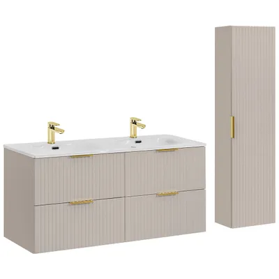 Produktbild von Badmöbel Set mit 120cm Waschtisch, 2-teilig, in kaschmir, ADELAIDE-56-CASHMERE