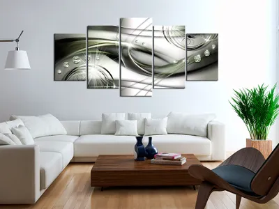 Produktbild von Akustikbild Abstrakt Diamant 200x100 cm Bilder Akustikschaum Hochleistungsschallabsorber Schallschutz Leinwand 5 tlg Wandbild Raumakustik Schalldämmung a-A-0174-b-o