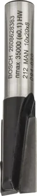 Produktbild von PRO Nutfräser, zweischneidig, Ø 10 x L 19,6, Schaft 8 mm