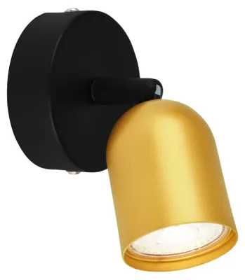 Productafbeelding van Spotlamp, plafondlamp, inbouwspot, wandlamp, verstelbaar, zwart-goud