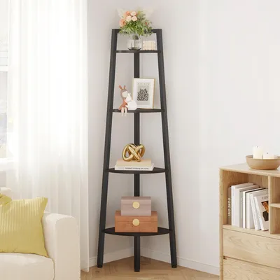Produktbild von Eckregale mit 4 Ebenen für Zuhause und Büro