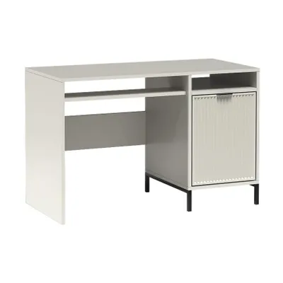 Produktbild von Schreibtisch LINNA LS-12 – Moderner mit Geriffelte & Metallbeinen, Farbe: Kaschmir