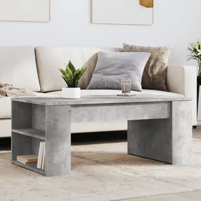 Produktbild von Design Couchtisch Betongrau 102x55x42 cm Holzwerkstoff, Couchtische 2024 Neu