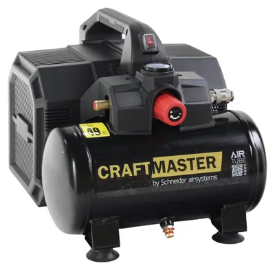 Produktbild von SCHNEIDER CRAFTMASTER, leiser, tragbarer, ölfreier Kompressor, 6-Liter-Tank, max