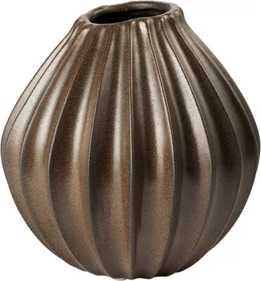 Produktbild von Broste Copenhagen  Wide Vase M Antique Brown