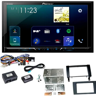 Produktbild von Pioneer SPH-DA230DAB CarPlay Android Auto Einbauset für Mercedes SLK R171