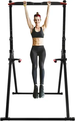 Produktbild von Krachtstation Fitness – Heimfitnessstudio – Krafttraining – Klappbar und verstellbar – Belastbar bis 200 kg – Schwarz