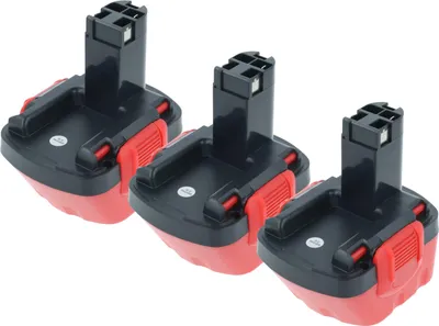 Produktbild von vhbw 3x Akku Ersatz für Bosch 2 607 335 709, 2 607 336 002, 2 607 335 684, 2 607 335 692, 2 607 335 676 für Werkzeug (1500 mAh, NiMH, 12 V)
