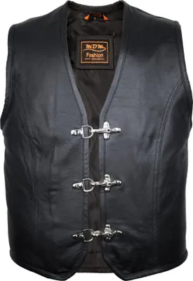 Produktbild von Clubweste Lederweste für Patches Kutte Leder Bikerweste Chopper Rockerweste (2XL)