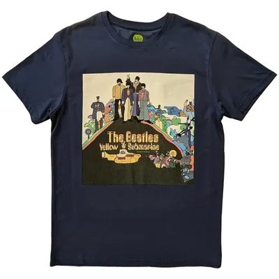 Obrázek produktu pro The Beatles Yellow Submarine Album Cover Denim Blue 2XL Tričko