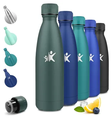 Produktbild von JAPORIA Thermosflasche 500ml, Trinkflasche Edelstahl Kohlensäure Geeignet, BPA-f