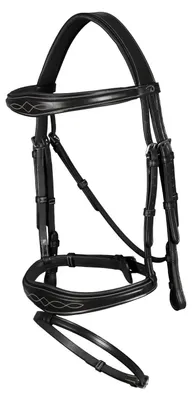 Produktbild von Dyon Us Jumping Collection Flash Anatomic Bridle Nasenriemen Schwarz Full Schwarz Full