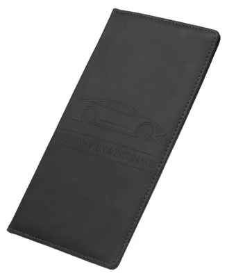 Productafbeelding van Voertuigregistratie en verzekeringhouder, 24,5 x 12,5 cm, kunstleer, zwart