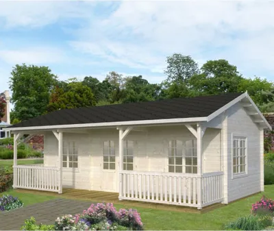 Produktbild von Palmako Ferienhaus Sandra 25,6 + 11,1 m² - 44 mm
