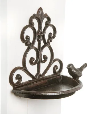 Produktbild von Vogelfutterschale aus Gusseisen - ca. 18 cm - zur Wandmontage