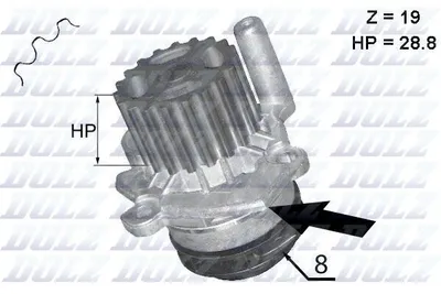 Produktbild von DOLZ A224 Kühlmittelpumpe Wasserpumpe für VW GOLF VI (5K1) Polo Schrägheck (6R1, 6C1) TOURAN (1T1, 1T2) für AUDI A4 Avant (8K5, B8) A6 Avant