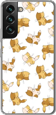 Produktbild von MuchoWow® Handyhülle Schutzhülle Hülle für Telefoonhoesje Samsung Galaxy S22 Muster - Katze - Kätzchen - Jungen - Mädchen - Kinder - Kind Silikon Softcase Handy Hülle - Mobiltelefonhülle