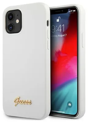 Obrázok produktu pre Guess Guhcp12Slslmgwh Iphone 12 Mini 5,4 Biały/White Hardcase Metal Logo Script