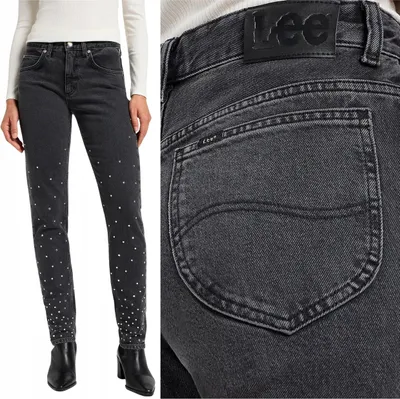 Produktbild von Lee RIDER JEANS schwarz lose konisch zulaufende Damen Denim Hose JETS W29 L31