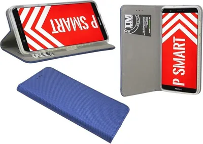 Produktbild von Huawei P Smart Handyhülle Tasche Flip Case Smartphone Schutzhülle Blau