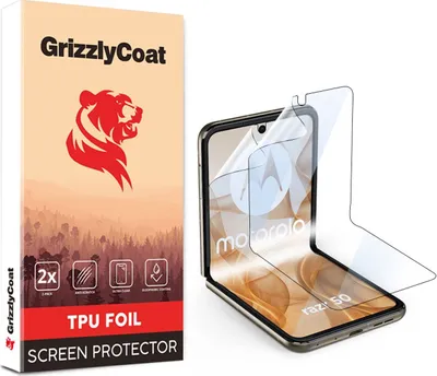 Produktbild von GrizzlyCoat  Motorola Razr 50 Hydrogel TPU Displayschutz - Hüllenfreundlich (2er Pack)