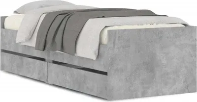 Produktbild von vidaXL Bettgestell mit Schubladen Betongrau 100x200 cm