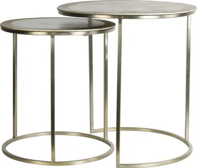 Produktbild von Light & Living - Beistelltisch TALCA - Ø50x52cm - Gold - 2er-Set