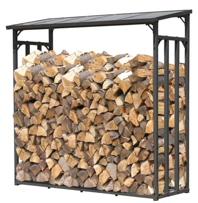 Imagen del producto de Estructura de madera con techo - 185 x 70 x 185 cm - Capacidad: 2,3 m³ - Acero con revestimiento en polvo