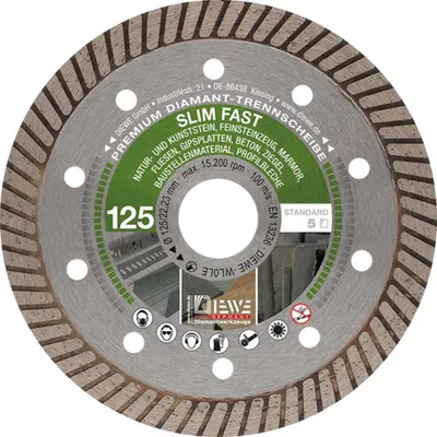 Zdjęcie produktu dla Średnica tarczy tnącej SlimFast 115x1,2mm Diewe