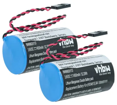 Produktbild von vhbw 2x Batterie kompatibel mit Alexor WT4911BATT, WT4911B Messgerät (14500 mAh, 3,6 V, Li-MnO2)