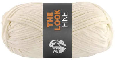 Zdjęcie produktu dla Lana Grossa THE LOOK FINE 50 g delikatna i aksamitnie miękka przędza szenilowa 100 m kolor 102 - kremowy