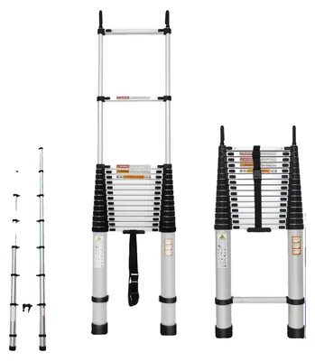 Produktbild von Teleskopleiter, hohe Tragfähigkeit, Haken für Stabilität, MFLT-6.2M-J