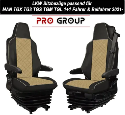 Immagine prodotto di Coprisedili per camion Coprisedili per MAN TGX TG3 TGS TGM TGL Eco-Leather Beige 2021- NUOVO