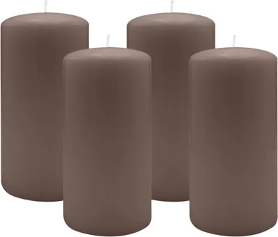 Produktbild von 4er Set Adventskranzkerzen Mocca Ø 100 x 200 mm