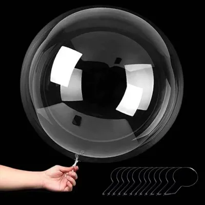 Bobo-Ballonset 20 Stück, transparent, 35 cm, für Feste