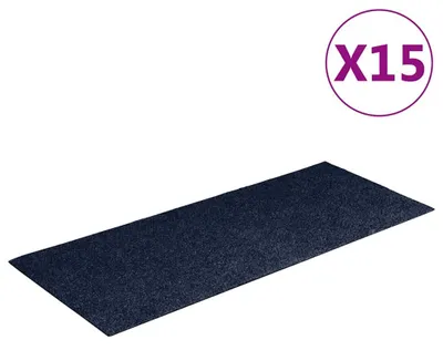 Zdjęcie produktu dla vidaXL Maty na stopnie samoprzylepne 15 szt. 60x25 cm granatowe prostokątne