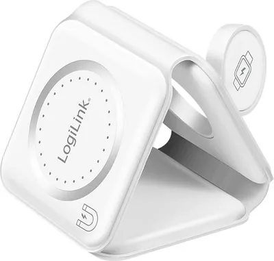 Produktbild von LogiLink PA0344, Drinnen, USB, Kabelloses Aufladen, 0,8 m, Weiß